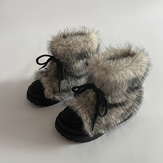 LF  モコモコ  厚底  滑り止め  ショートブーツ