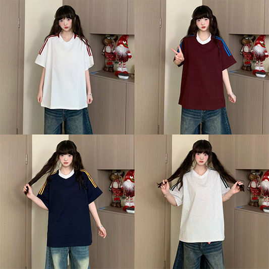 LF04  Vネック  速乾  抗菌  UVカット  Tシャツ  カジュアル