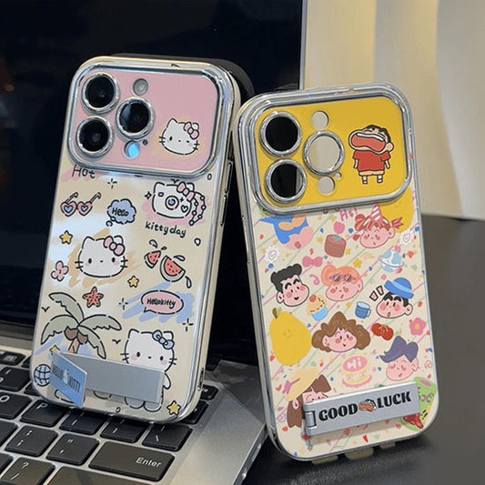 LF  かわいい  スマホケース  粘着式スマホホルダー付き   携帯電話ケース