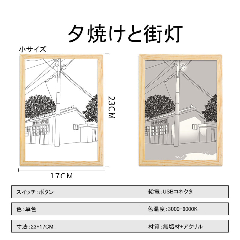 YQQA20 ライト画 飾りスタンド小置物 クリエイティブLEDライト 誕生日プレゼント女性プレゼント