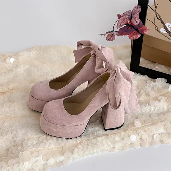LF  フレンチレトロ  メアリージン靴  ハイヒール  春秋  パンプス  12cm