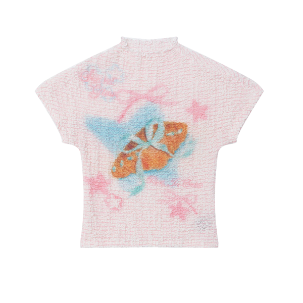 LF04  スイートガール  ギャル  正肩半袖  Tシャツ  着痩せ