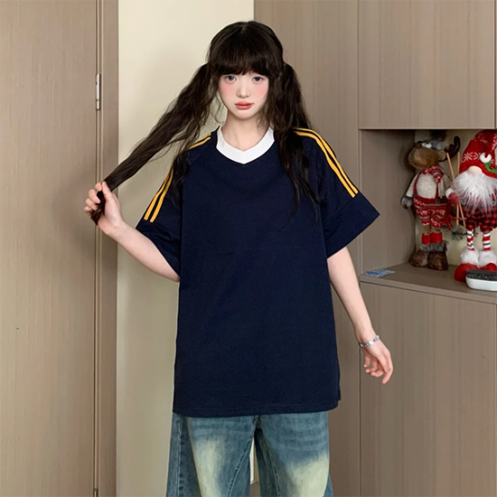 LF04  Vネック  速乾  抗菌  UVカット  Tシャツ  カジュアル