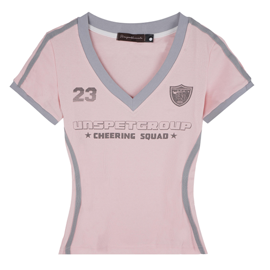 LF04  スポーツ  Vネック  Tシャツ  スリム  着痩せ  上着