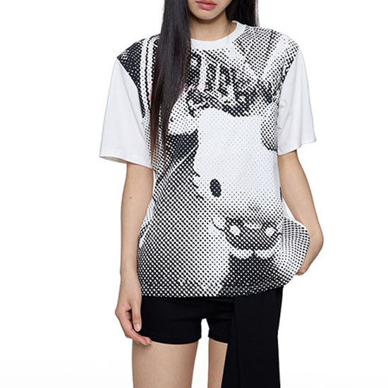 LF04  カジュアル  ハローキティ  半袖Tシャツ  プリント  おしゃれ  トップス  二つの長さ
