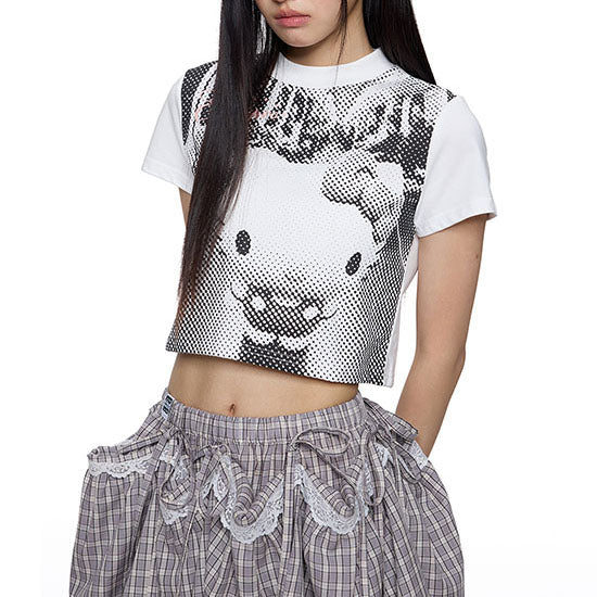 LF04  カジュアル  ハローキティ  半袖Tシャツ  プリント  おしゃれ  トップス  二つの長さ