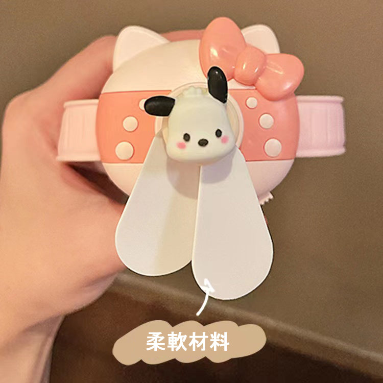 YQQ27  hellokitty ポータブル 小型 可愛い手首扇風機