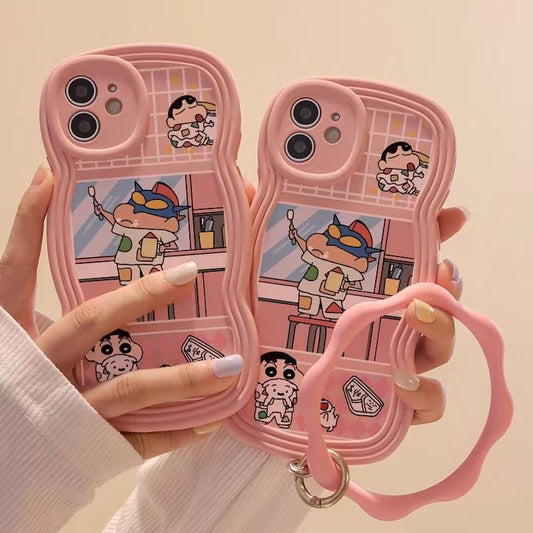 LF キャラクター スマホケース  かわいい  携帯電話ケース  ハンギングリング付き携帯ケース