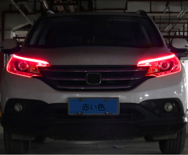 XYW 超人気 LED自動車 超薄型ライトガイド   レインボー   流水ターンシグナルランプ