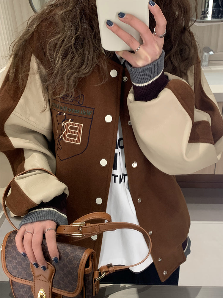 【004】 超人気 茶色 春秋のジャケットコート
