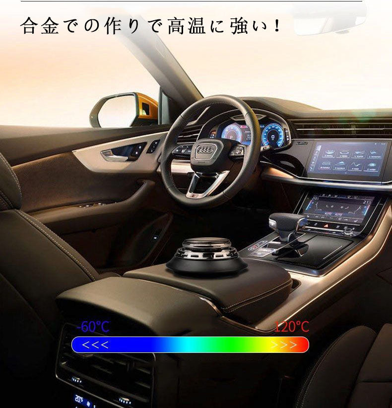 XYW 新型太陽エネルギー 車用香水 高級アロマ置物