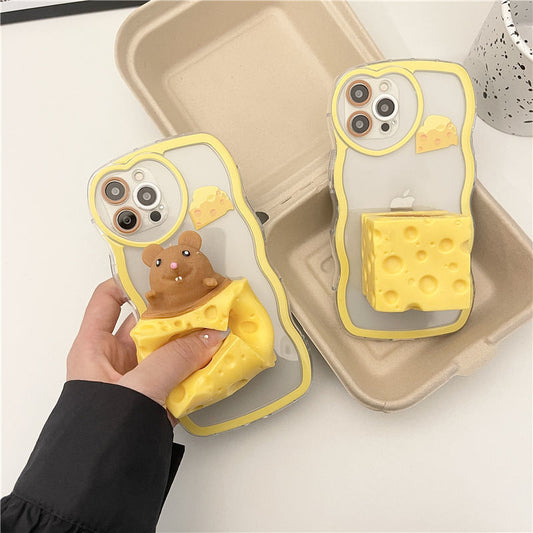 OL つまむ カートゥーン チーズマウス  シリカゲル  携帯電話ケース
