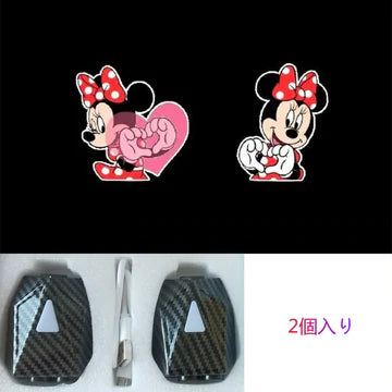 YXQ 車ドア用 可動の投射らんぷ2個入り / Tom/Minnie/Hello Kitty/Jerry/パイスターとスポンジベビー