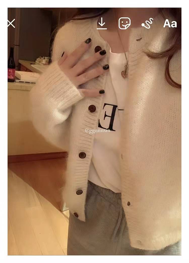 【012】新作 韓国流行 ニットシャツ秋冬ショートタイプインナーセーター