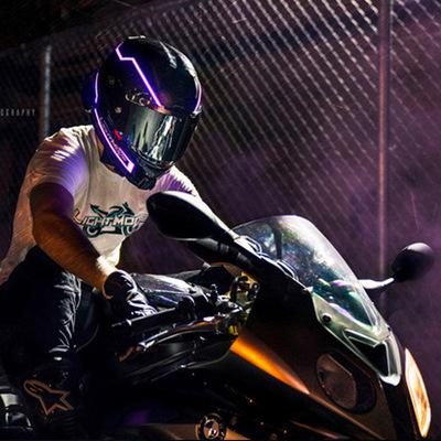 オートバイヘルメット発光条夜間走行発光ヘルメットライト条LED警告灯 ドラゴン
