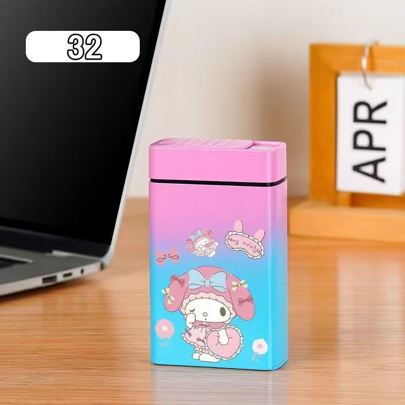 YQQ USB充電ライター+タバコケース一体防風20本入り マジック・シガレットケース